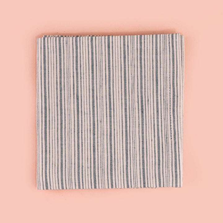 100% Cotton Striped Woven Table Napkins - Set of 4