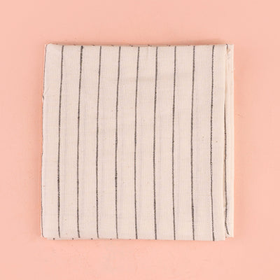 100% Cotton Striped Woven White Napkins - Set of 4