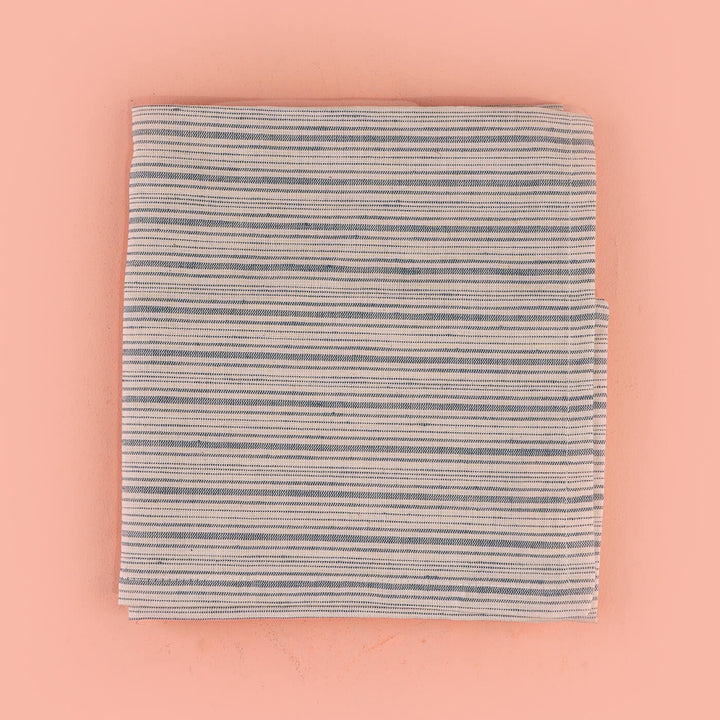 100% Cotton Woven Blue Striped Kitchen Towels - Set of 3