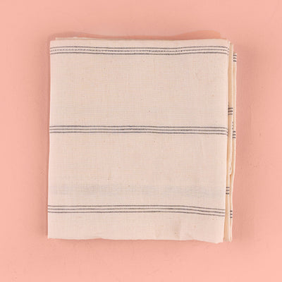 100% Cotton Woven White Striped Kitchen Towel - Set of 3