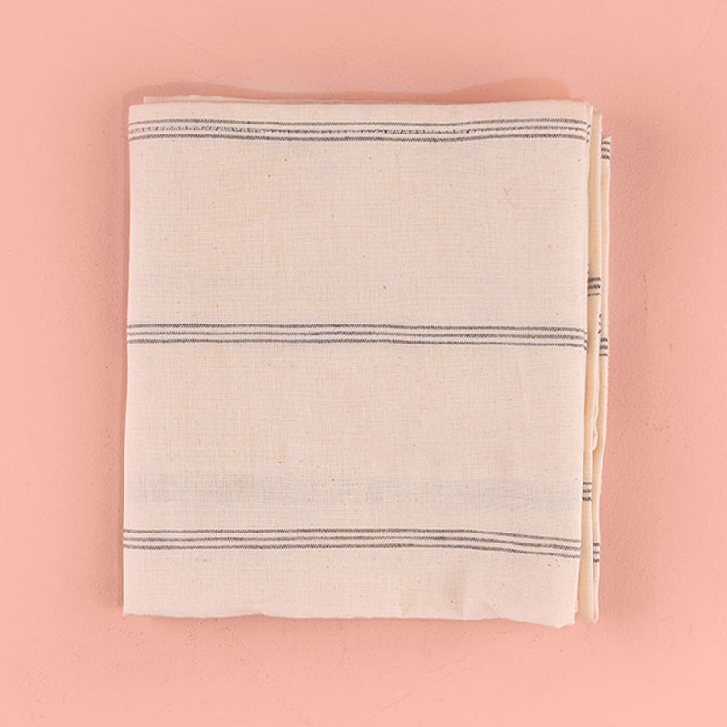 100% Cotton Woven White Striped Kitchen Towel - Set of 3