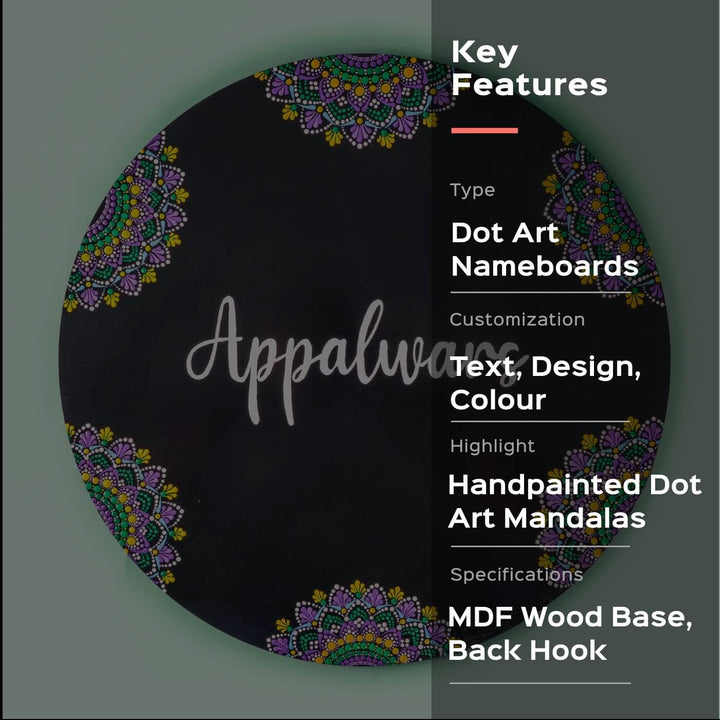 Circular Dot Art Nameboard