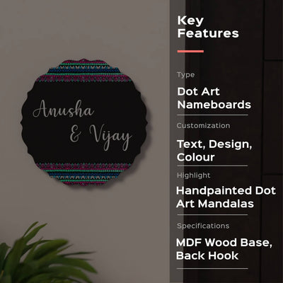 Circular Dot Art Nameboard