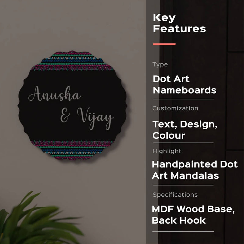 Circular Dot Art Nameboard