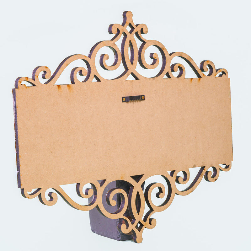 Rectangular Cutwork Nameboard with Dot Art