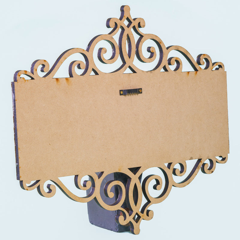 Rectangular Cutwork Nameboard with Dot Art