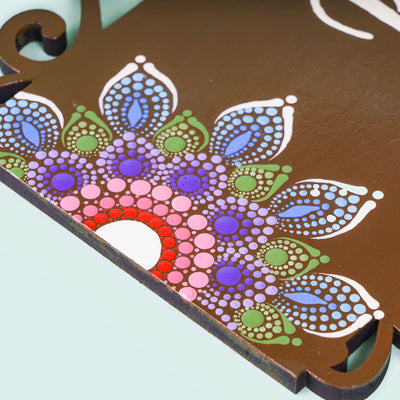 Rectangular Cutwork Nameboard with Dot Art
