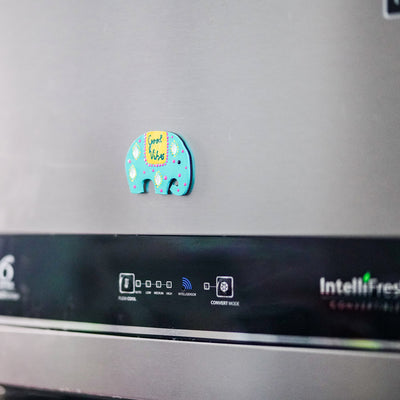 Elephant Dot Art Fridge Magnet - Good Vibes