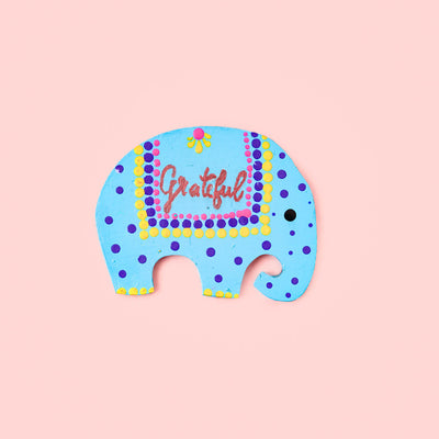Elephant Dot Art Fridge Magnet - Greatful
