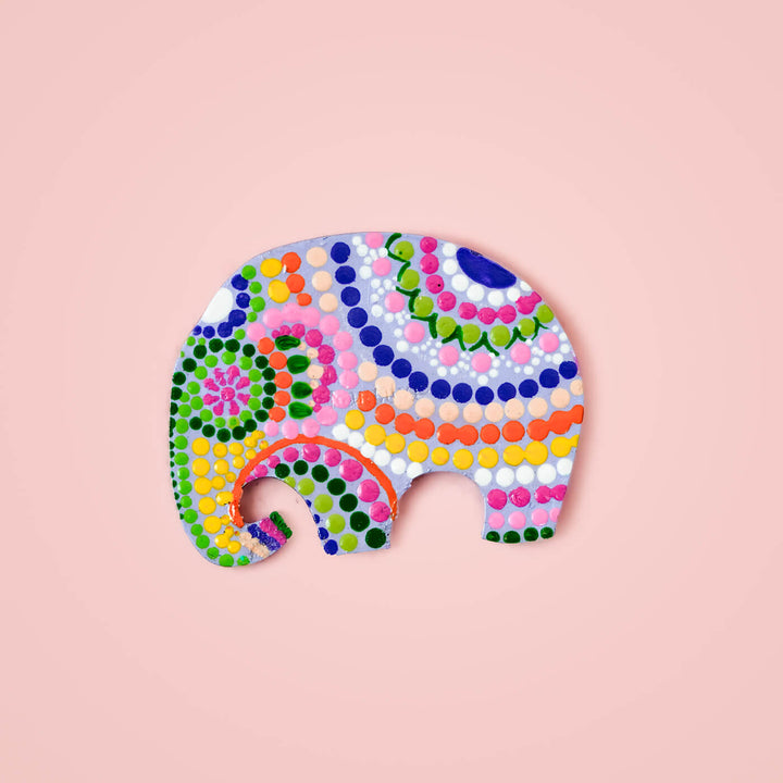 Elephant Dot Art Fridge Magnet - Spring Vibes - Zwende