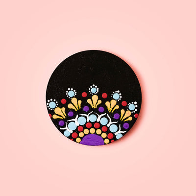 Dot Art Fridge Magnet - Semi Mandala