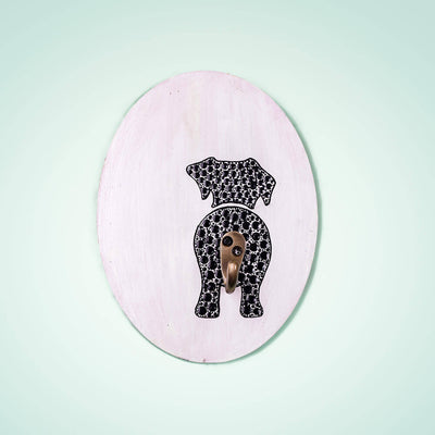 Dot Art Pet Leash Holder - White