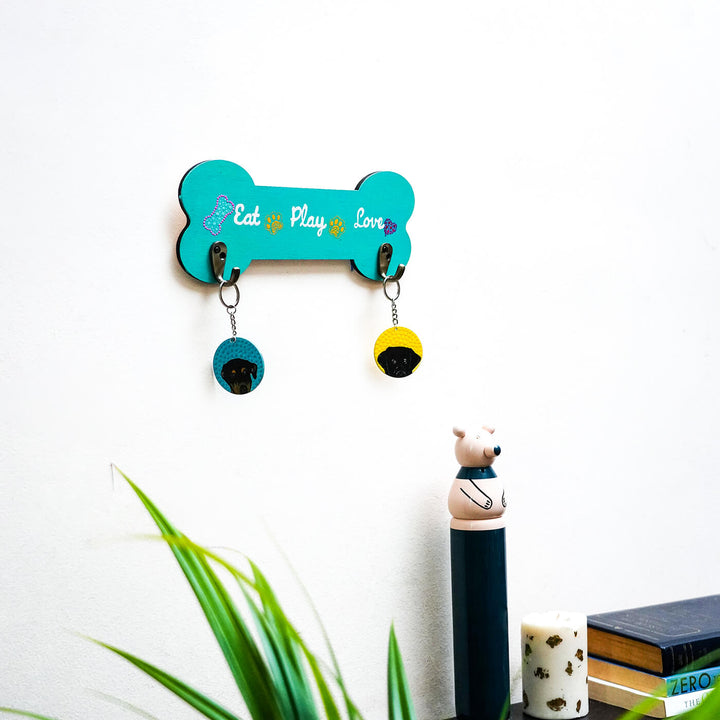 Dot Art Pet Leash Holder - Bone