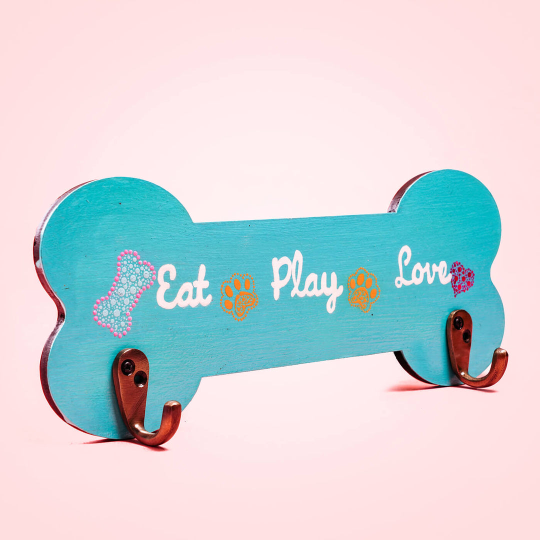 Dot Art Pet Leash Holder - Bone