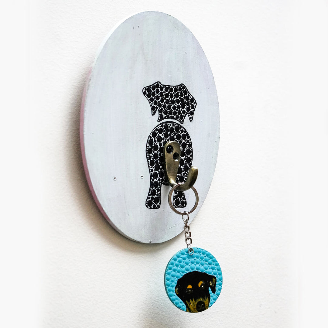 Personalized Pet Keychain - Bright Blue - Zwende