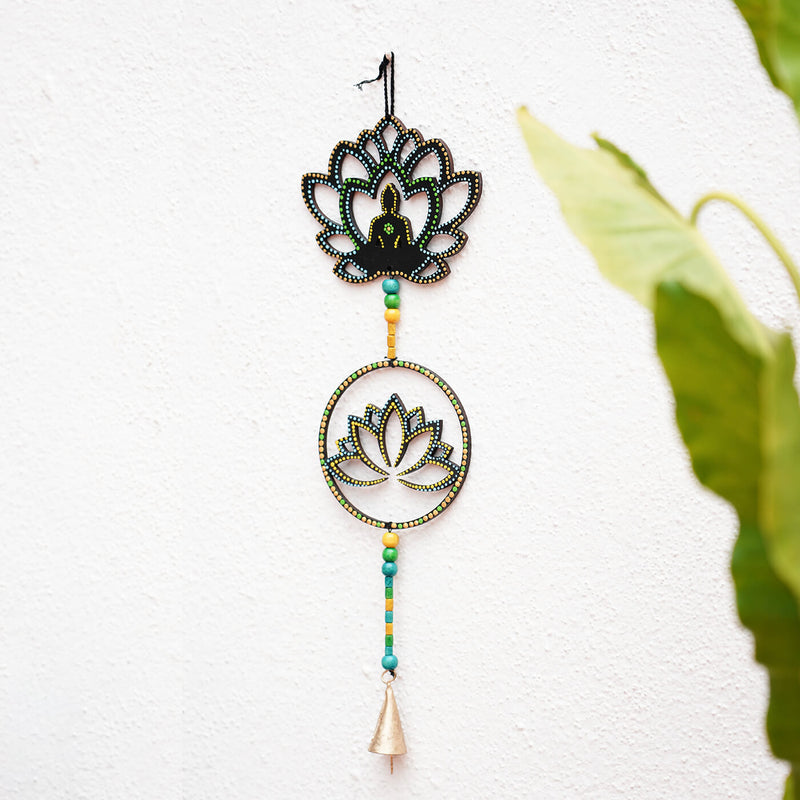 Dot Art Wall Hanging - Buddha & Lotus
