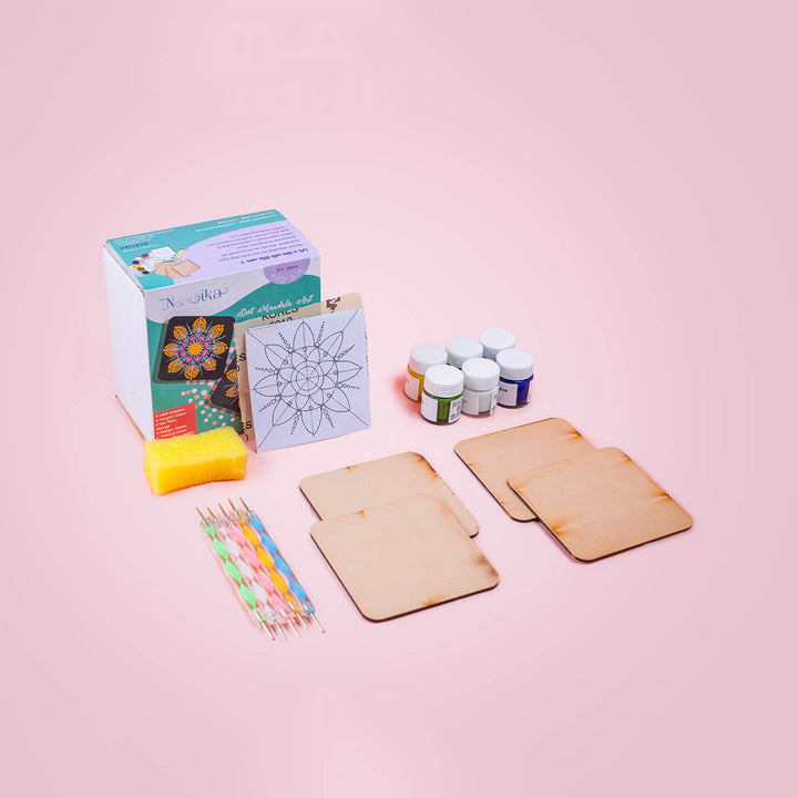 Dot Art Coasters - All Inclusive DIY Kit