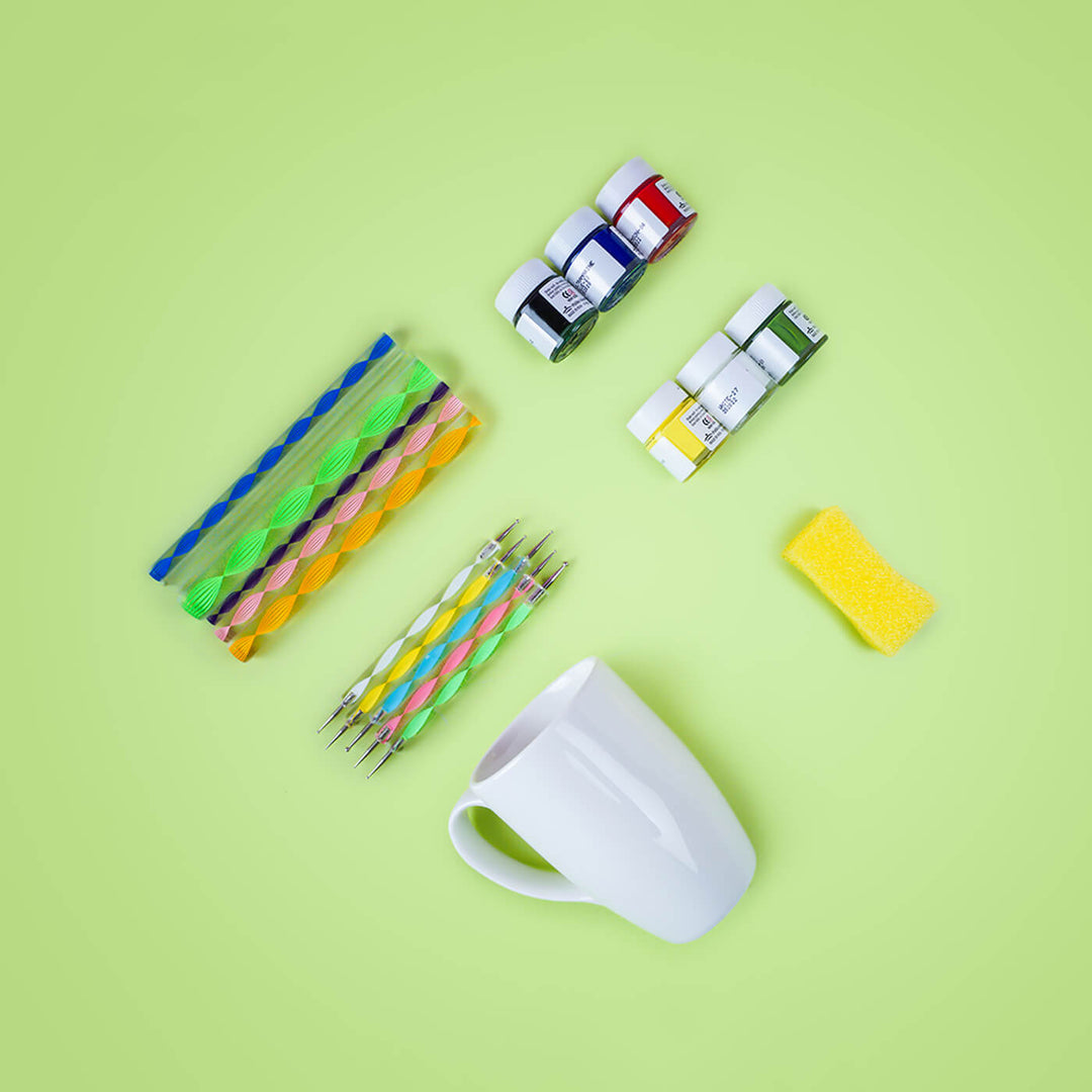 All-Inclusive Dot Art Mug DIY Kit for Adults