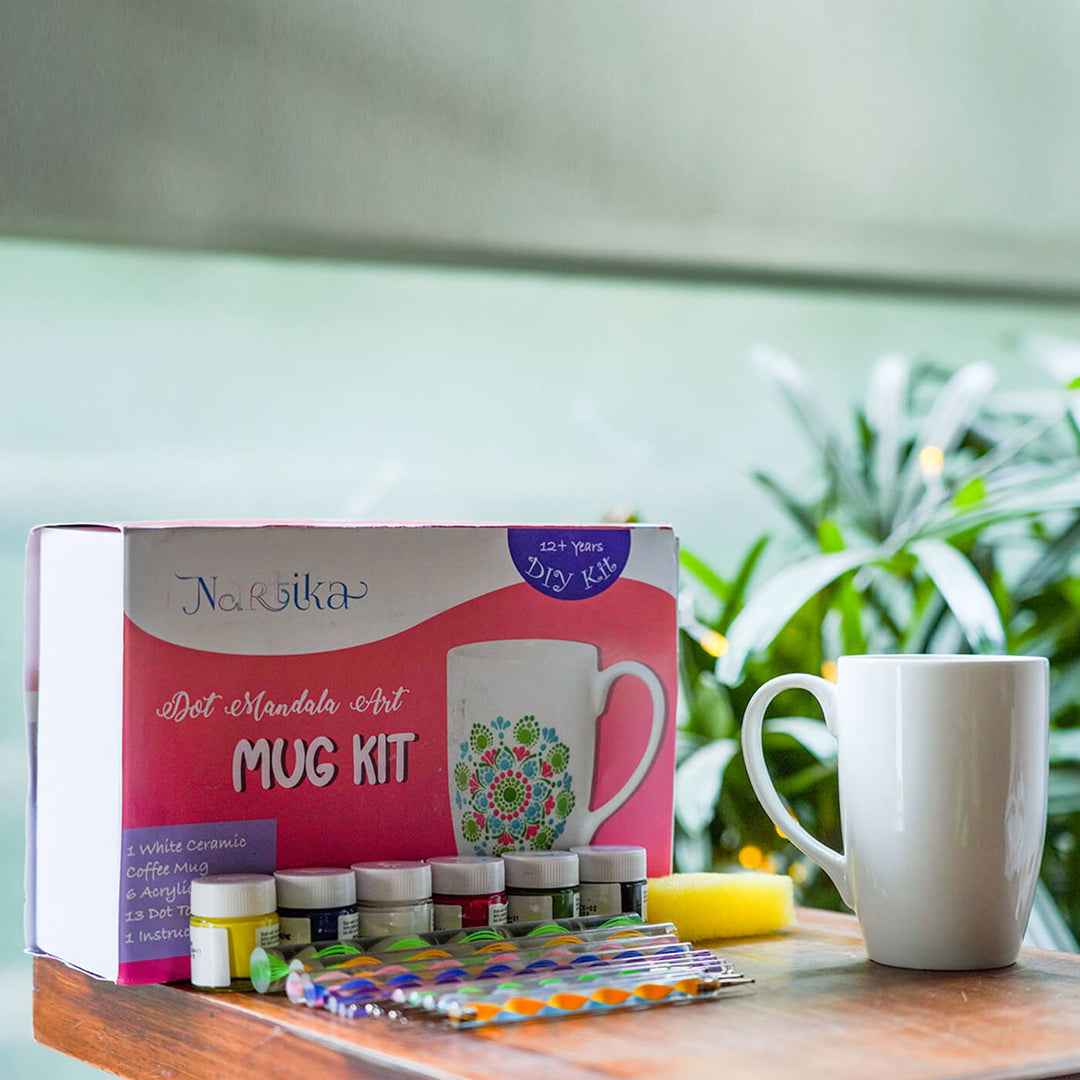 Buy All-Inclusive Dot Art Mug DIY Kit for Adults Online On Zwende