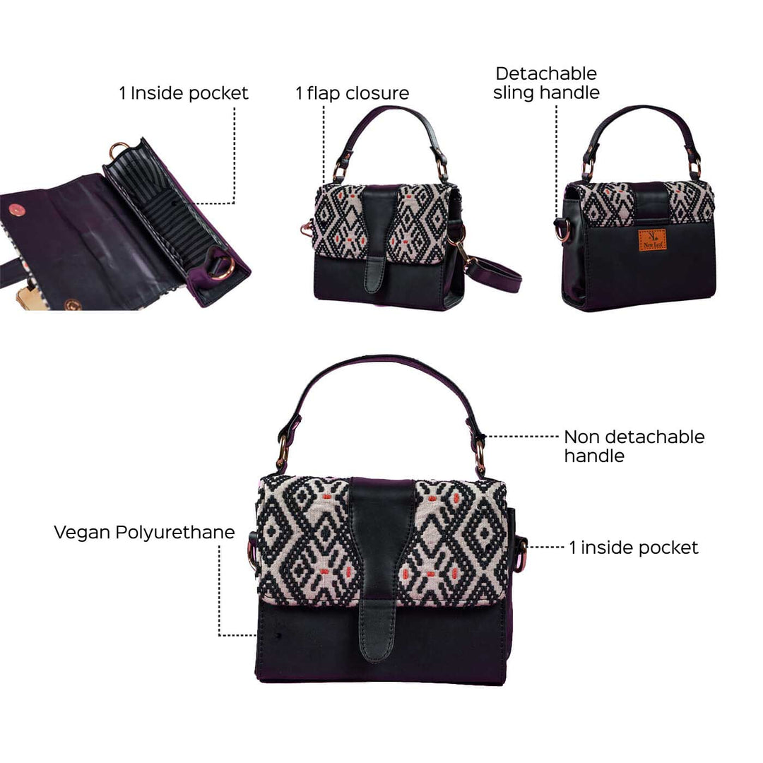 Charisma All Over' Black Sling Bag
