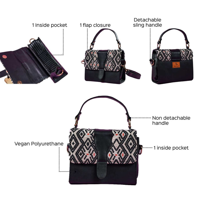 Charisma All Over' Black Sling Bag