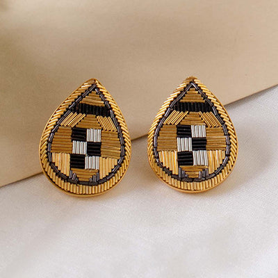 Intricate Woven Drop-shaped Nikhar Earrings