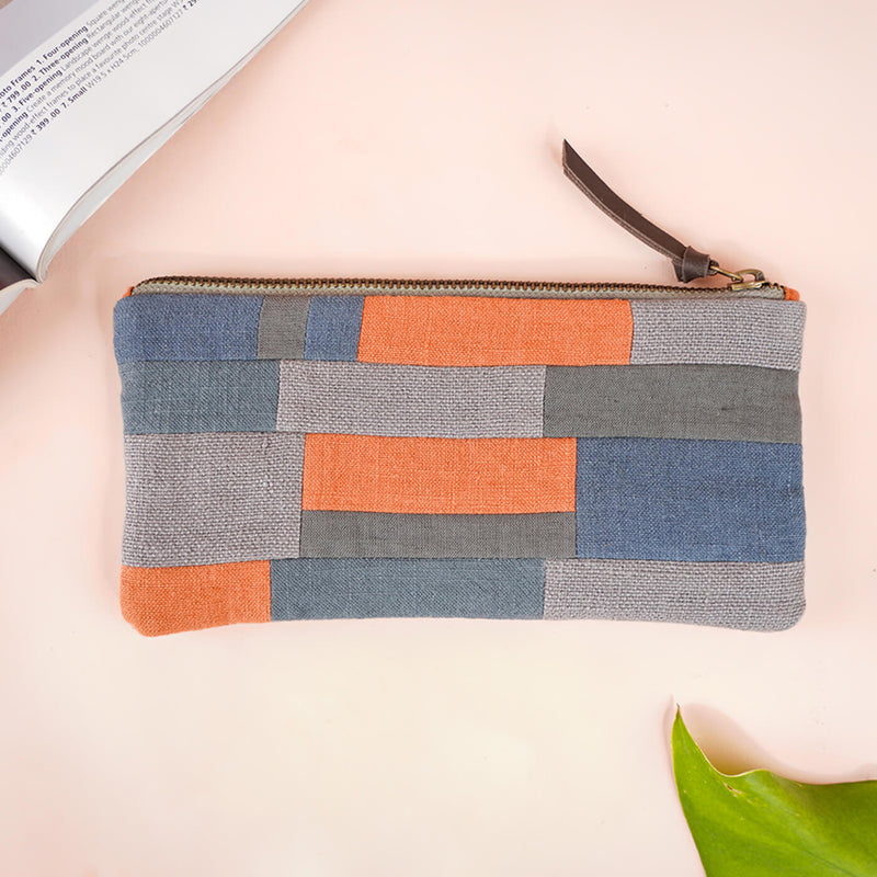 Colourful Patchwork Fabric Pouch