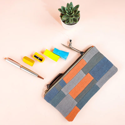 Colourful Patchwork Fabric Pouch