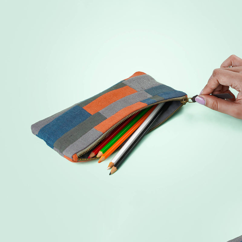 Colourful Patchwork Fabric Pouch