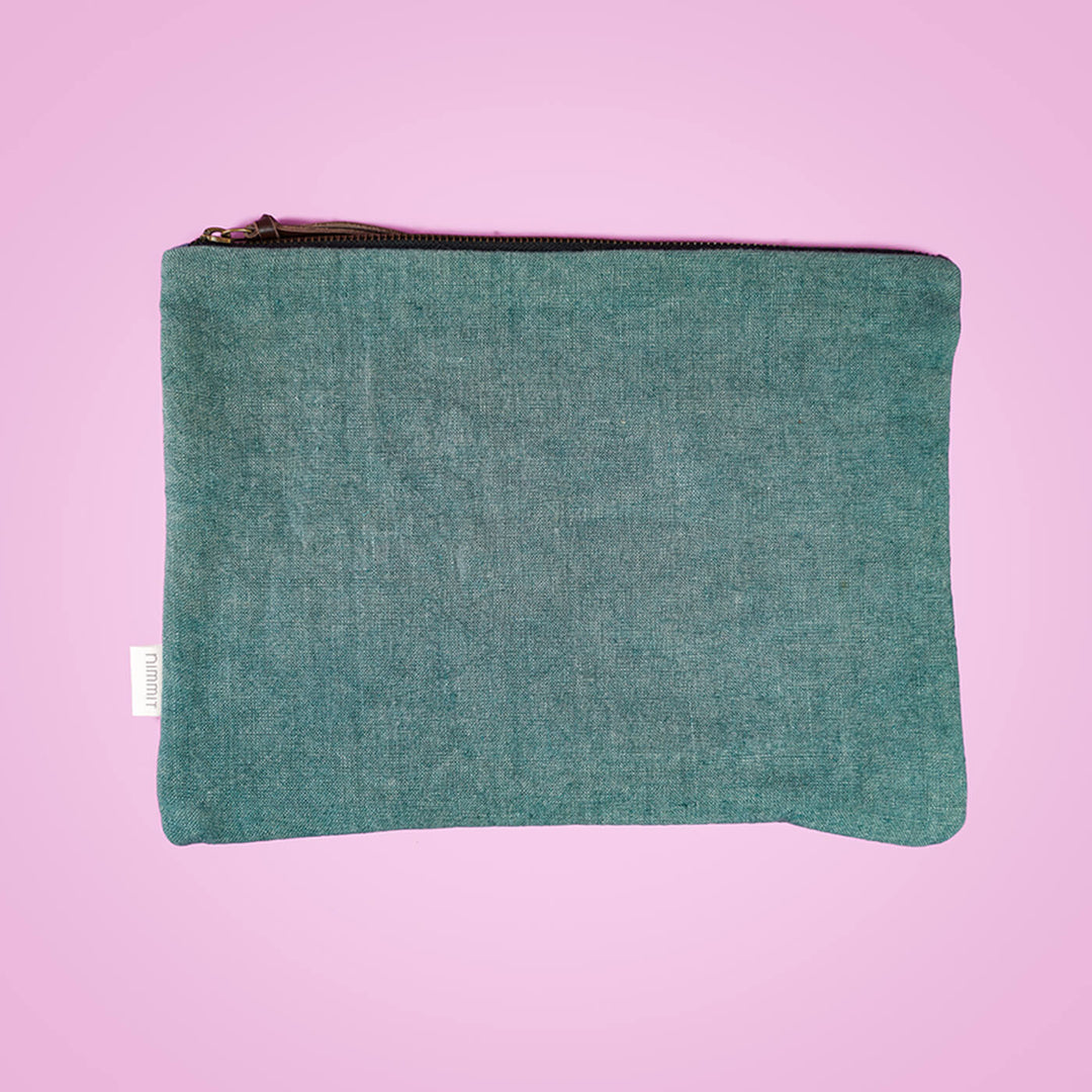 Repurposed Fabric iPad Sleeve - Blue