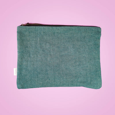 Repurposed Fabric iPad Sleeve - Blue