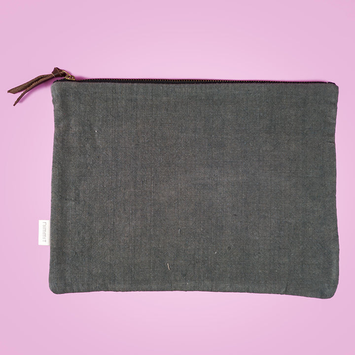 Repurposed Fabric iPad Sleeve - Grey