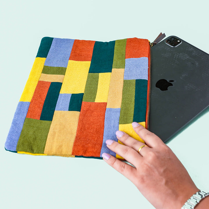 Upcycled iPad Sleeve - Multicolor