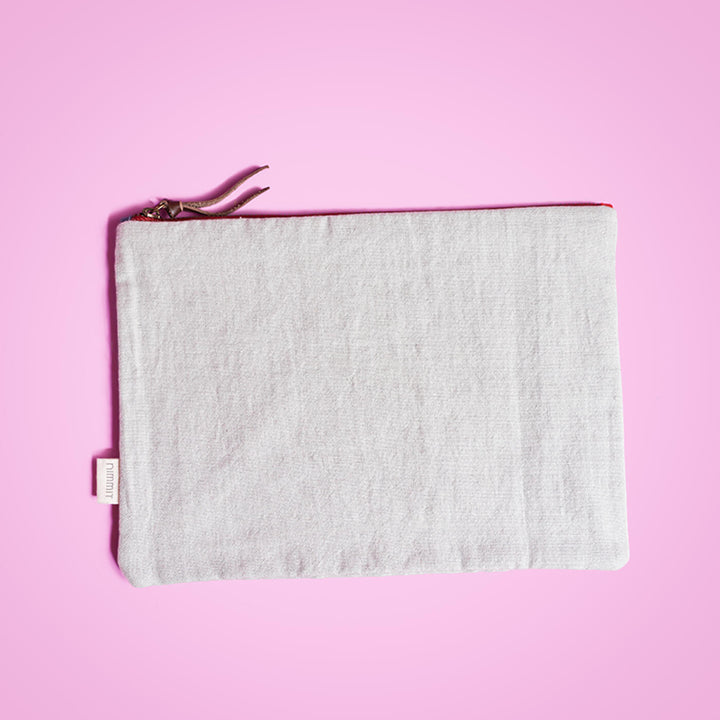 Repurposed Fabric iPad Sleeve - Blue & Red - Zwende