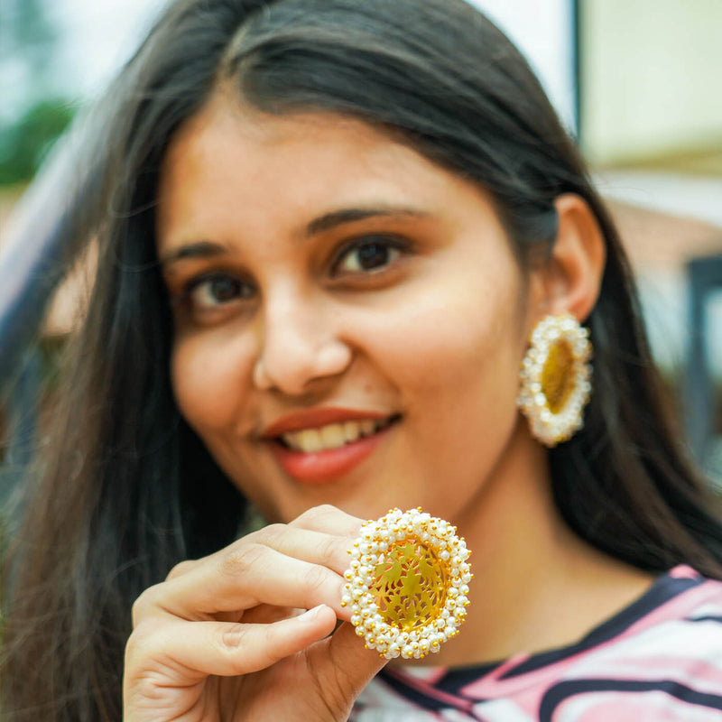 Baroque Pearl Filigree Studs