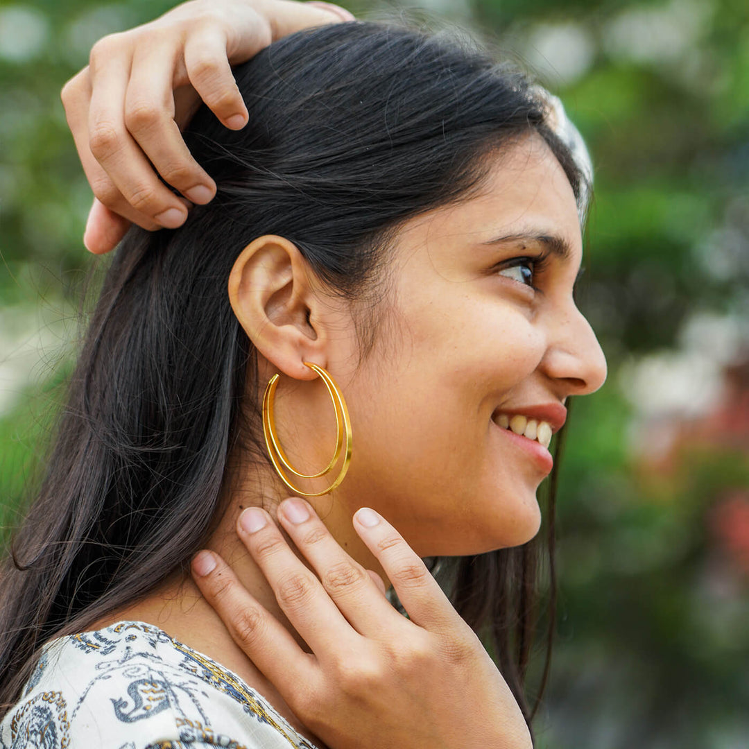 Classic Double Hoops