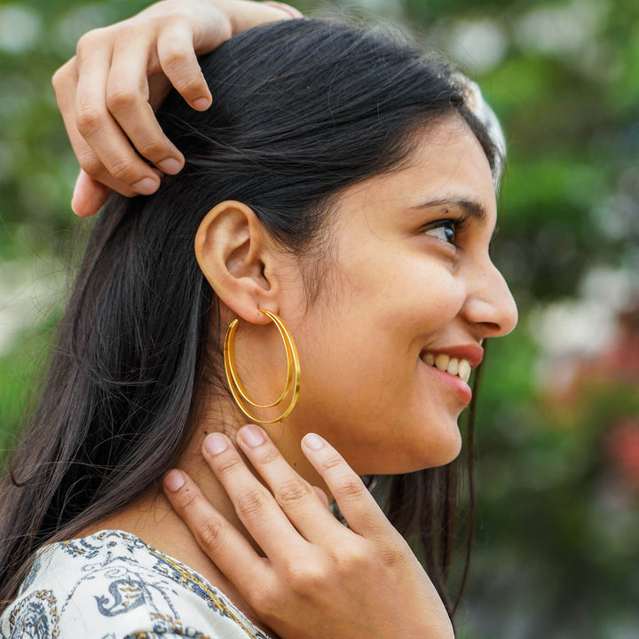 Classic Double Hoops