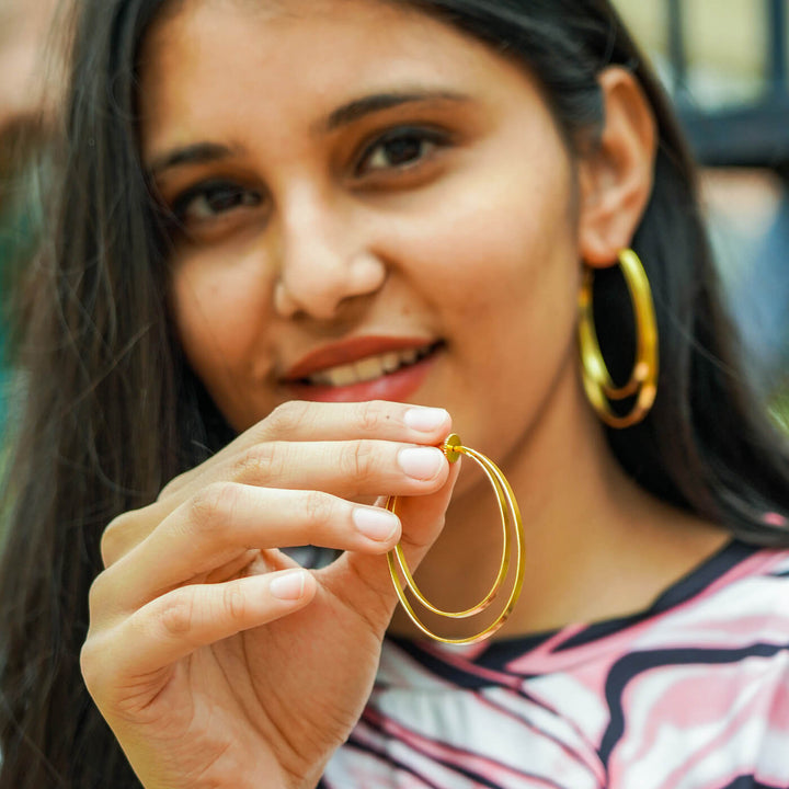 Classic Double Hoops