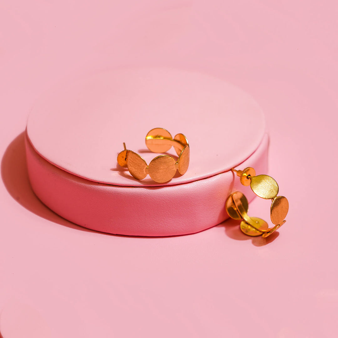 18K Gold Polished Dainty Hoops