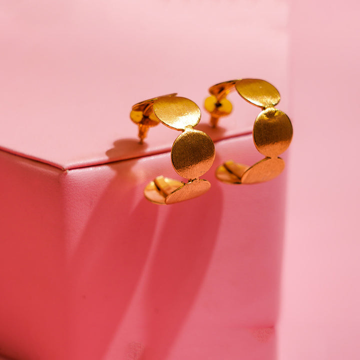 18K Gold Polished Dainty Hoops