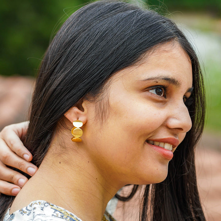 18K Gold Polished Dainty Hoops