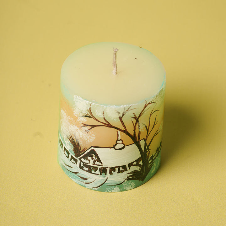 Handcrafted Snow Flake Winter Ocean Dream Scented Wax Candle For Christmas Decoration