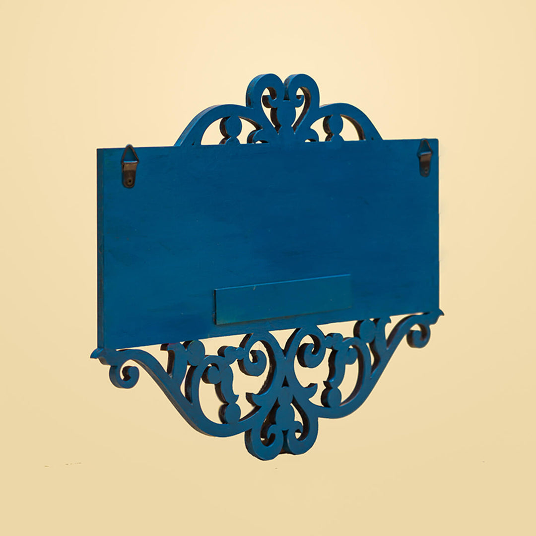 Handpainted Rectangular One Stroke Art Nameboard - Blue