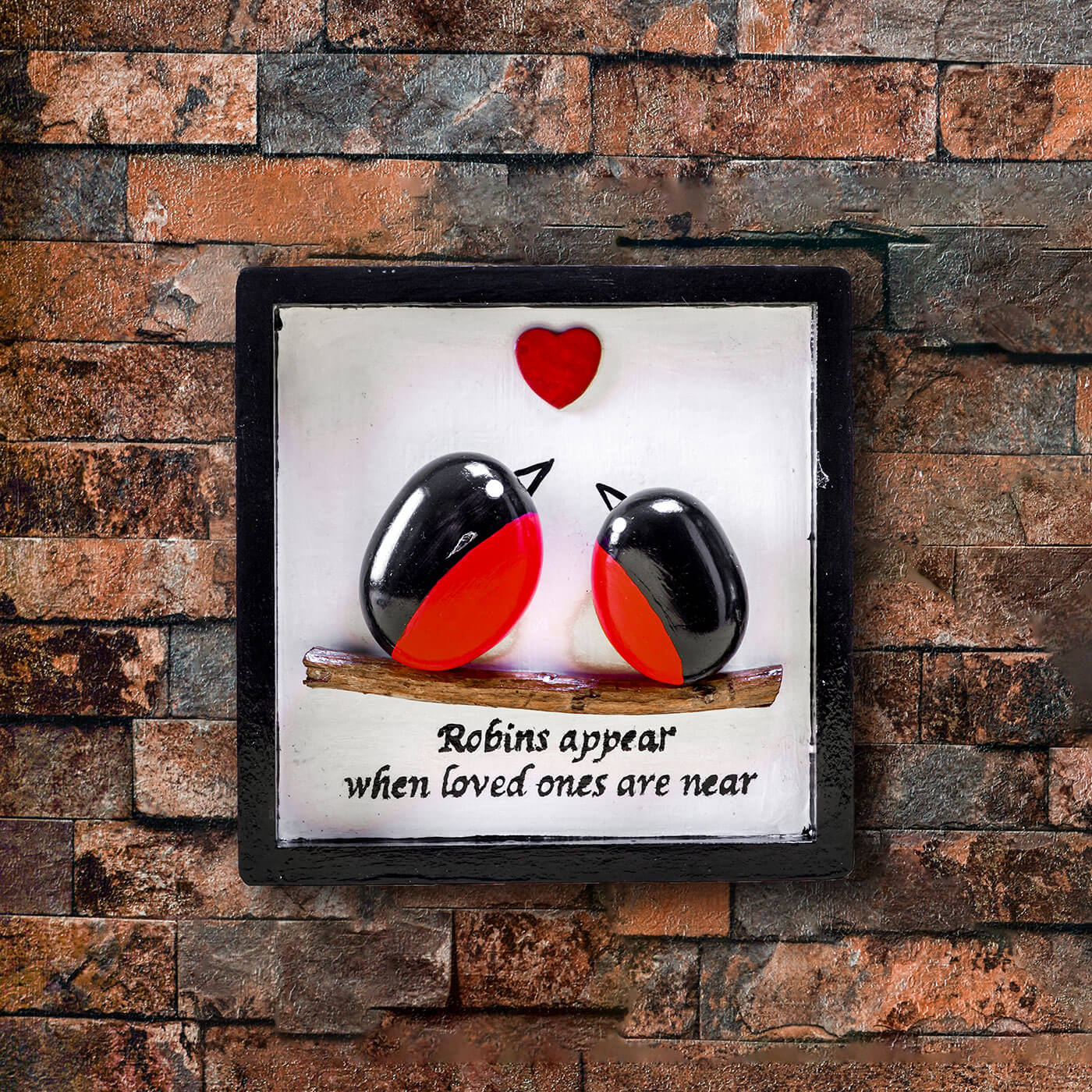 Buy Hand-painted Pebble Wall Decor - Robins Online On Zwende