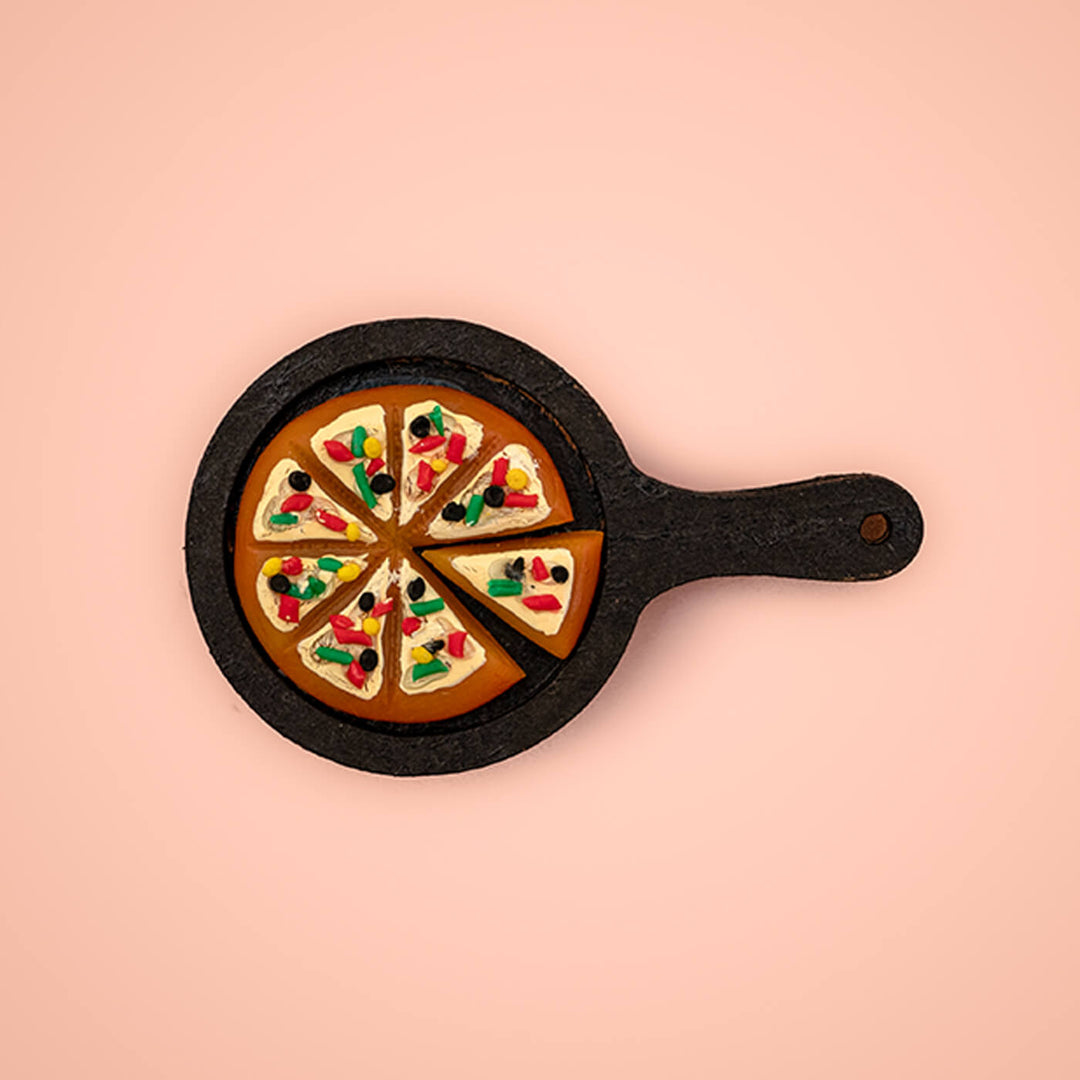 Miniature Pizza Clay Fridge Magnet