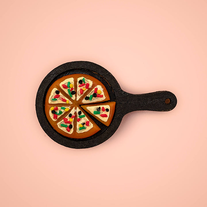 Miniature Pizza Clay Fridge Magnet