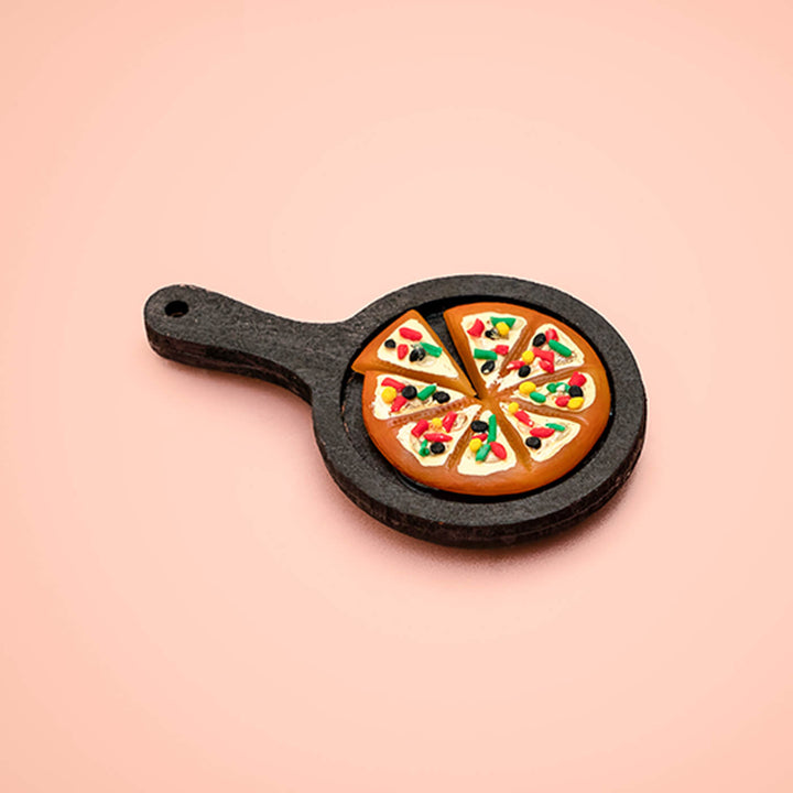Miniature Pizza Clay Fridge Magnet