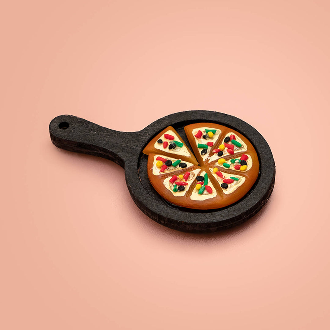 Miniature Pizza Clay Fridge Magnet
