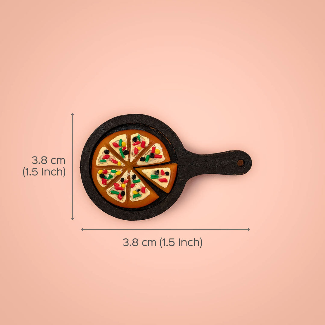 Miniature Pizza Clay Fridge Magnet