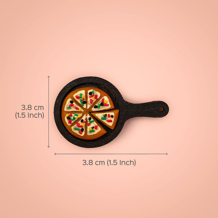 Miniature Pizza Clay Fridge Magnet